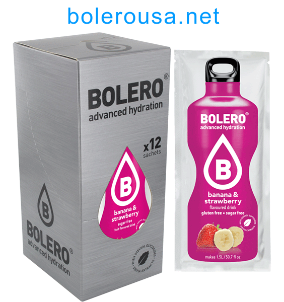 Bolero Advanced Hydration - Banana and Strawberry (Box of 12 Sachets) Exp 6-20-24