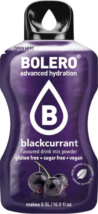 Bolero Advanced Hydration - Blackcurrant Small Sachets (Box of 12 Small Sachets) SALE PRODUCT - EXP 05-13-24
