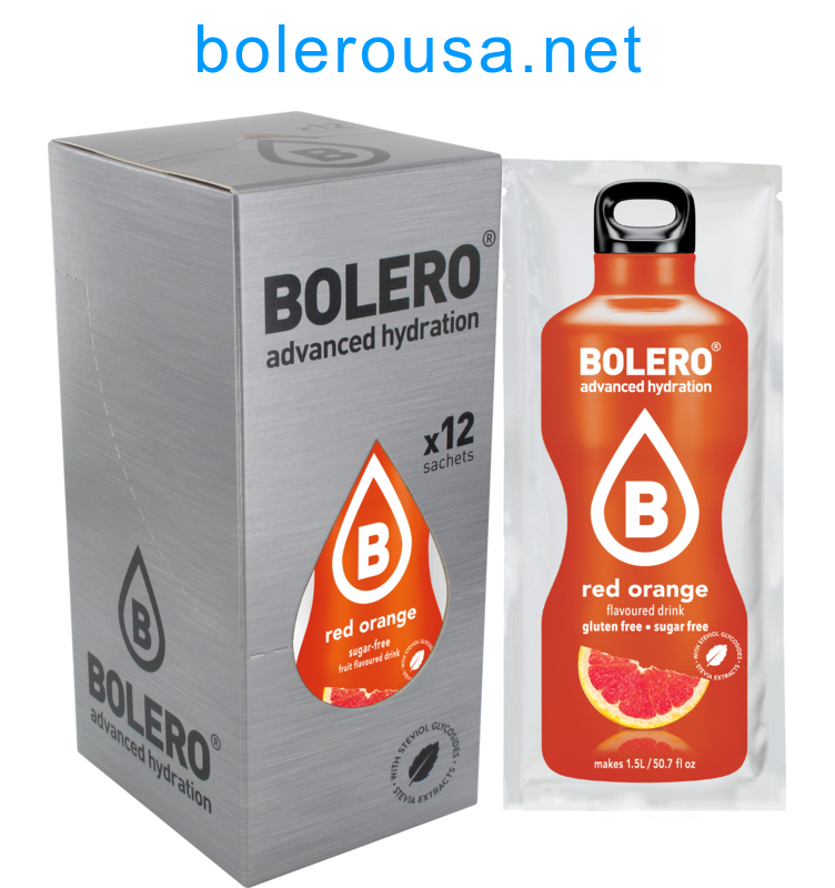 Bolero Advanced Hydration - Red Orange (Box of 12 Sachets) SALE PRODUCT - EXP 05-20-24