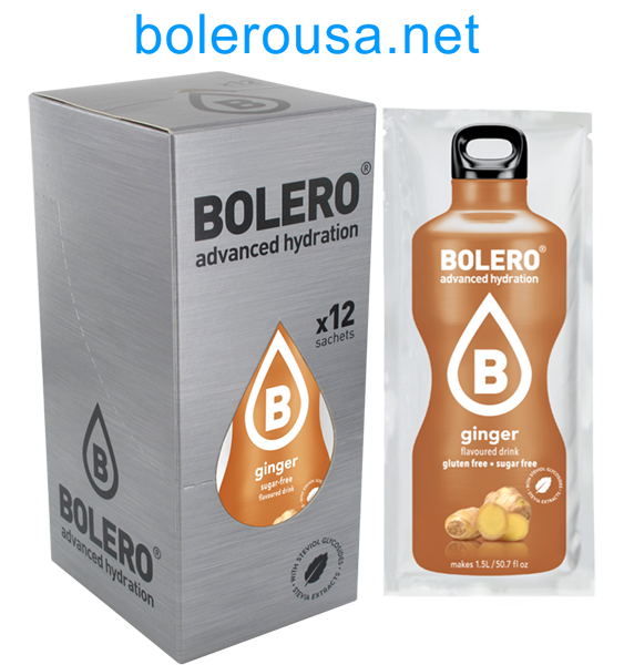 Bolero Advanced Hydration - Ginger (Box of 12 Sachets) SALE PRODUCT - EXP 03-28-24