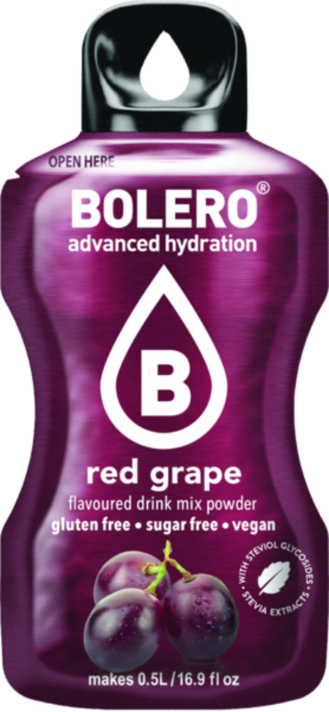 Bolero Advanced Hydration - Red Grape Small Sachets (Box of 12 Small Sachets)