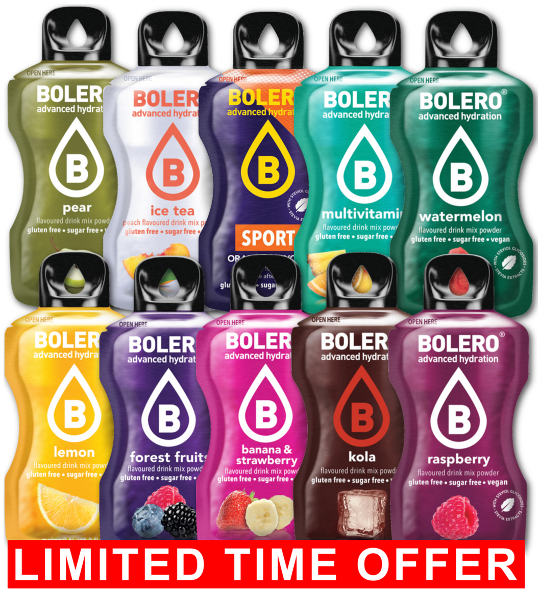 Bolero Advanced Hydration-SALE Mix Bundle of 35 Small Sachet Flavors LIMITED TIME OFFER
