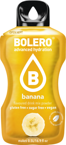 Bolero Advanced Hydration - Banana Small Sachets (Box of 12 Small Sachets)