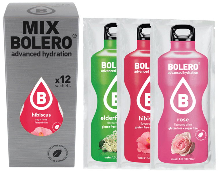 Bolero Advanced Hydration - Floral Mix Box (Box of 12 Sachets)