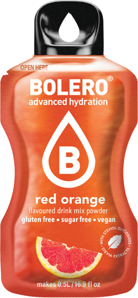 Bolero Advanced Hydration - Red Orange Small Sachets (Box of 12 Small Sachets)