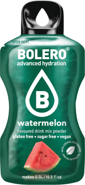Bolero Advanced Hydration - Watermelon Small Sachets (Box of 12 Small Sachets)