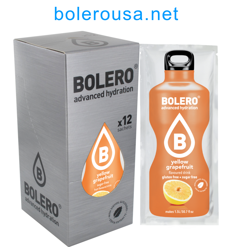 Bolero Advanced Hydration - Yellow Grapefruit (Box of 12 Sachets)