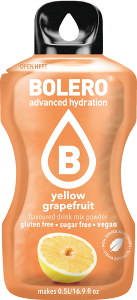 Bolero Advanced Hydration - Yellow Grapefruit Small Sachets (Box of 12 Small Sachets)